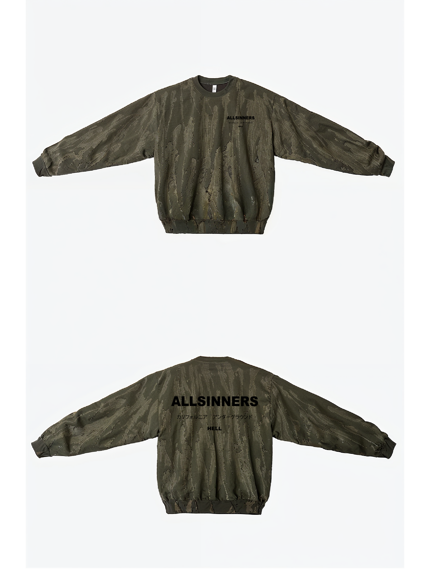 Drip Dyed ALLSINNERS Crew Sweatshirt