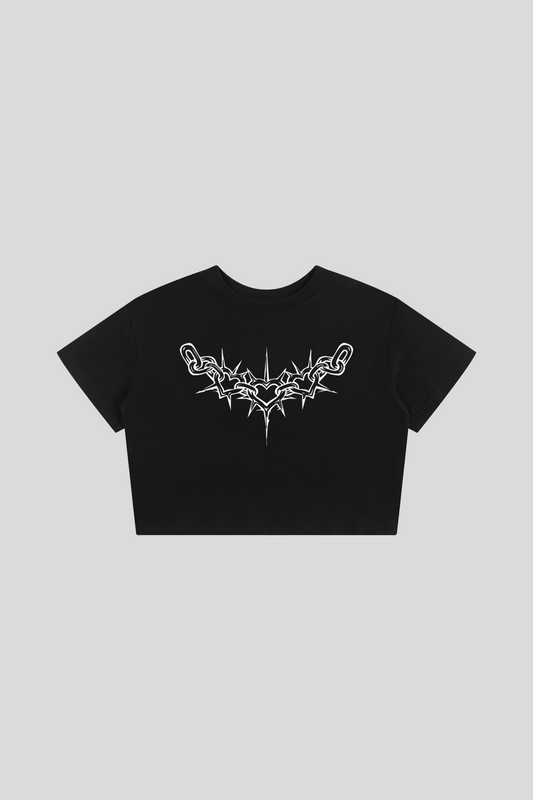 "HeartLock" Womens Crop Tee