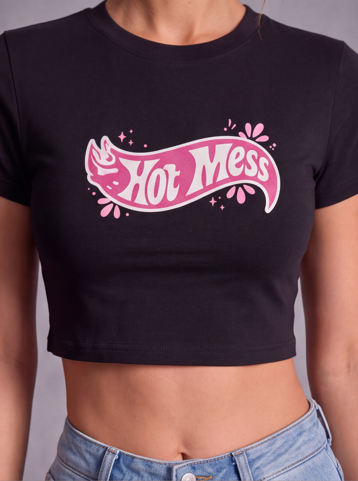 "Hot Mess" Crop Tee